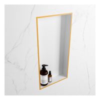 Wandnis Solid Surface Easy | In- en opbouw | 30x60x8 cm | 1 vak | Ocher/Talc