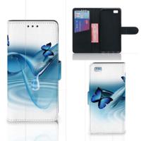 Huawei Ascend P8 Lite | Telefoonhoesje | Met pasjeshouder | Vlinders