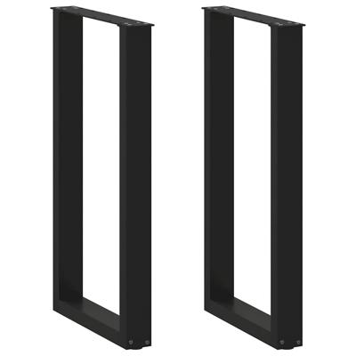 Bartafelpoten 2 st U-vormig 50x(90-91) cm staal zwart