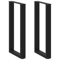 Bartafelpoten 2 st U-vormig 50x(90-91) cm staal zwart Bartafelpoten 2 st U-vormig 50x(90-91) cm staal zwart