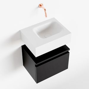 Toiletmeubel Mondiaz Andor | 40 cm | Meubelkleur Urban | Lex vrijhangend wastafel Talc Rechts | Zonder kraangat