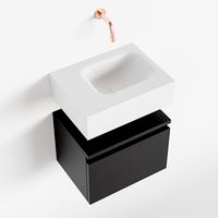 Toiletmeubel Mondiaz Andor | 40 cm | Meubelkleur Urban | Lex vrijhangend wastafel Talc Rechts | Zonder kraangat
