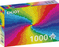 Stained Glass Rainbow Burst Puzzel 1000 Stukjes