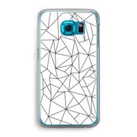 Geometrische lijnen zwart: Samsung Galaxy S6 Transparant Hoesje - thumbnail