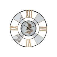 Muurklok Home ESPRIT Wit Zwart Gouden Metaal 142 X 9 X 142 cm