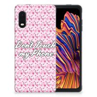 Samsung Xcover Pro Silicone-hoesje Flowers Pink DTMP