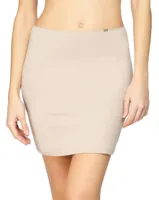 Korte onderrok dames- 40 CM - Gladde onderrok - wit - zwart - huidskeur