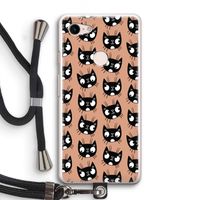 Kat: Pixel 3 Transparant Hoesje met koord