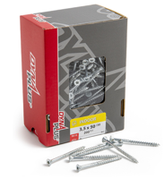 Dynaplus Unischroef/Spaanplaatschroef Verzinkt Platkop Deeldraad Torx TX15 3.5X50/30 | 200 stuks - 0281.01.17902