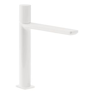 Wastafelkraan Tres Loft | Opbouw | Mengkraan | Hoog model | 1-knop | Rond | Wit mat