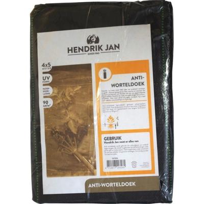 Hendrik Jan Worteldoek - zwart - polyester - 4 x 5 meter - onkruiddoek tuin ondergrond