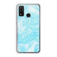 Waterverf blauw: Huawei P Smart (2020) Transparant Hoesje
