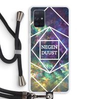 Negenduust ruimte: Samsung Galaxy A71 Transparant Hoesje met koord