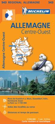 Michelin Wegenkaart 543 Duitsland Midden-West (Paperback)