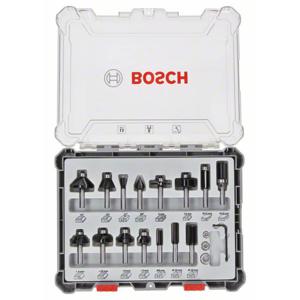 Freesset, 6 mm schacht, 15-delig Bosch 2607017471