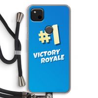 Victory Royale: Pixel 4a Transparant Hoesje met koord