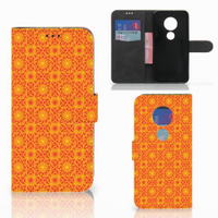 Motorola Moto G7 | G7 Plus Telefoon Hoesje Batik Oranje