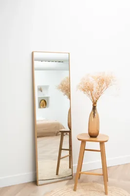 Rechthoekige spiegel Eikenhout 170×50 cm