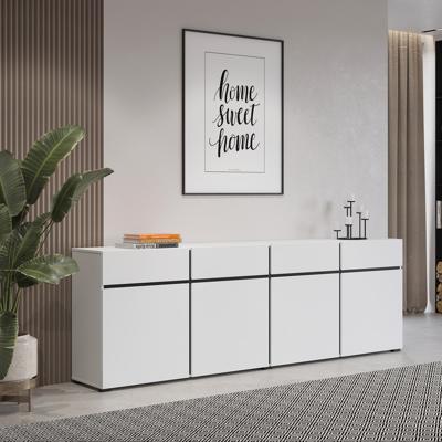 Home365 Dressoir Crotone - 4-deurs incl. 4 lades - Wit