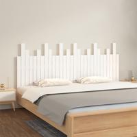 Hoofdbord wandmontage 185x3x80 cm massief grenenhout wit