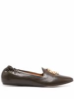 Tory Burch ballerines Eleanor en cuir - Marron - thumbnail