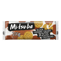 Mitsuba Black sesame crispy rice crackers 100 gram