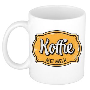 Bellatio Decorations Cadeau koffie mok voor collega - kantoor humor - oranje - 300 ml   -