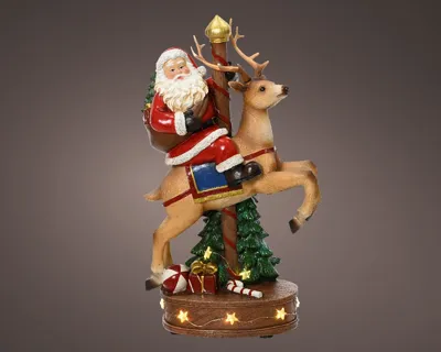 Micro led kerstman l12b19h33cm wwit