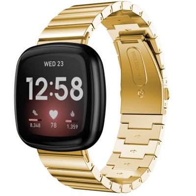 Fitbit Versa 3 / Sense Stalen Schakel Band - Goud