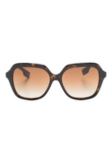 Burberry Eyewear lunettes de soleil oversize à effet écailles de tortue - Marron