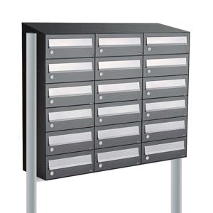 Allux Hive Set 3-Breed, 6-Hoog Met Dak Op Statief Antraciet - 40030065_3x6ds