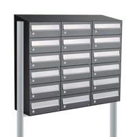 Allux Hive Set 3-Breed, 6-Hoog Met Dak Op Statief Antraciet - 40030065_3x6ds