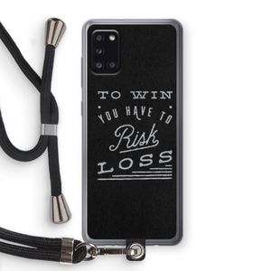 Risk loss: Samsung Galaxy A31 Transparant Hoesje met koord