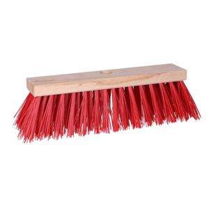 Bezemkop - Elaston - rood - hout - hard - 30 cm - 24mm - straatbezem/buitenbezem