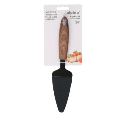 Alpina Taartschep - RVS - zwart/bruin - 25 cm - Keukengerei - opdienen/serveren van taartjes