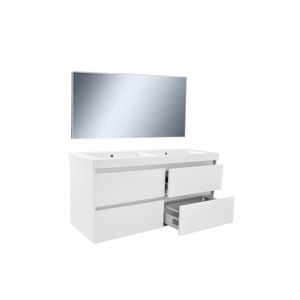 Badkamermeubel Wiesbaden Vision 120x46 Wit (4 laden)