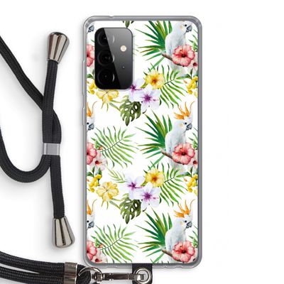 Gele kuif: Samsung Galaxy A72 5G Transparant Hoesje met koord