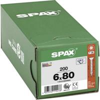 SPAX 1191010600805 Houtschroef 6 mm 80 mm T-STAR plus Staal WIROX 200 stuk(s) SPAX 1191010600805 Houtschroef 6 mm 80 mm T-STAR plus Staal WIROX 200 stuk(s)