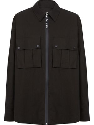 Balmain chemise à fermeture zippée - Noir