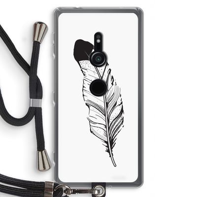 Pluim: Sony Xperia XZ2 Transparant Hoesje met koord