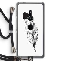 Pluim: Sony Xperia XZ2 Transparant Hoesje met koord