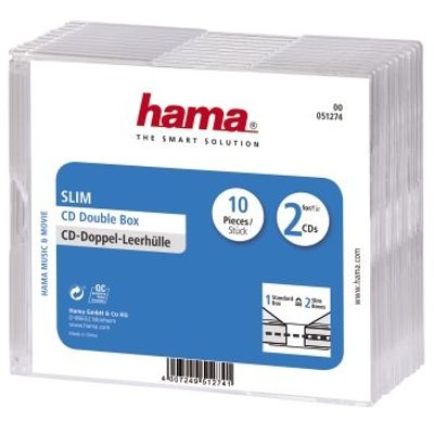 Hama CD Slim Bubbel Box 10 Pak