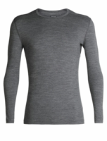 Icebreaker Merino 200 Oasis LS Crewe Thermoshirt Heren Gritstone HTHR L