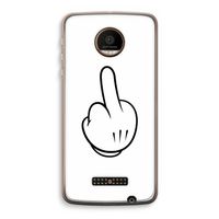Middle finger white: Motorola Moto Z Force Transparant Hoesje