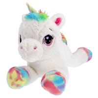 Pluchiez knuffel eenhoorn liggend 80 cm wit