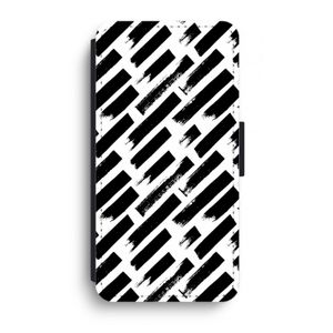 Zwarte vegen: iPhone XR Flip Hoesje