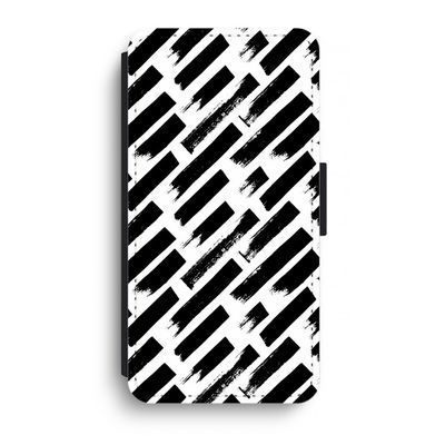 Zwarte vegen: iPhone XR Flip Hoesje