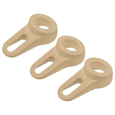 Deltafix Block it Deurwig - 3x - beige - TPE kunststof - 12 x 3,8 cm - deurstopper