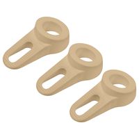 Deltafix Block it Deurwig - 3x - beige - TPE kunststof - 12 x 3,8 cm - deurstopper