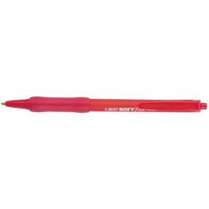 12x Bic Soft Feel balpen rood medium